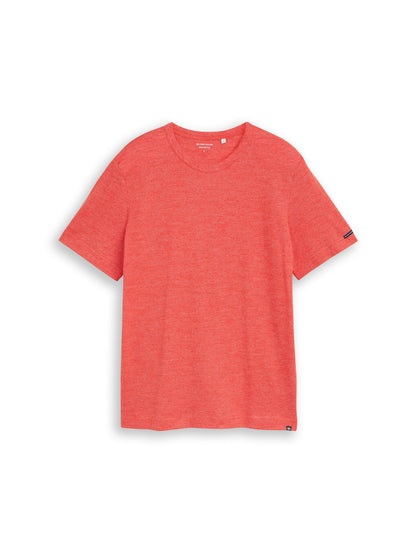 T-Shirt in Melange-Optik