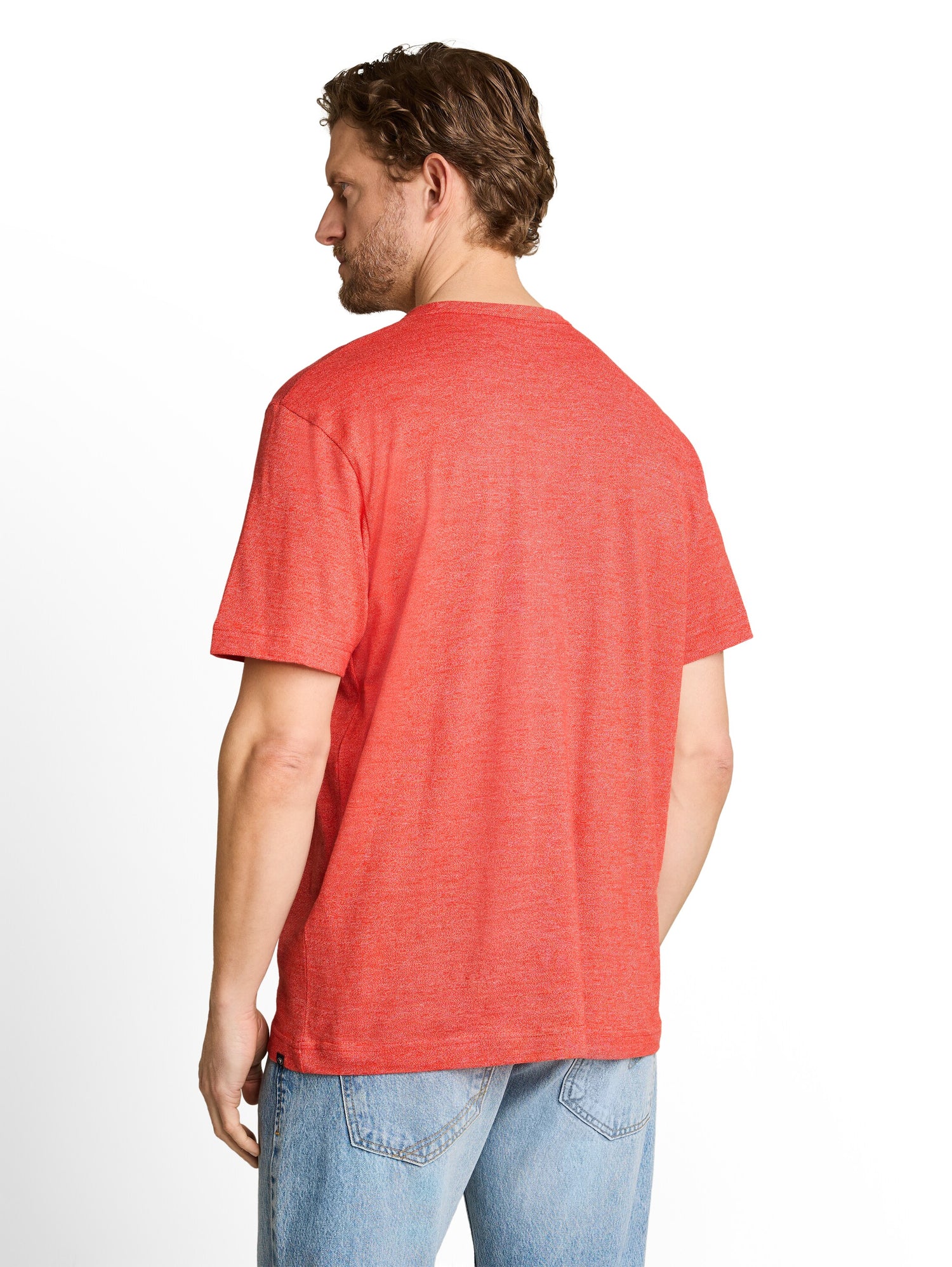 T-Shirt in Melange-Optik
