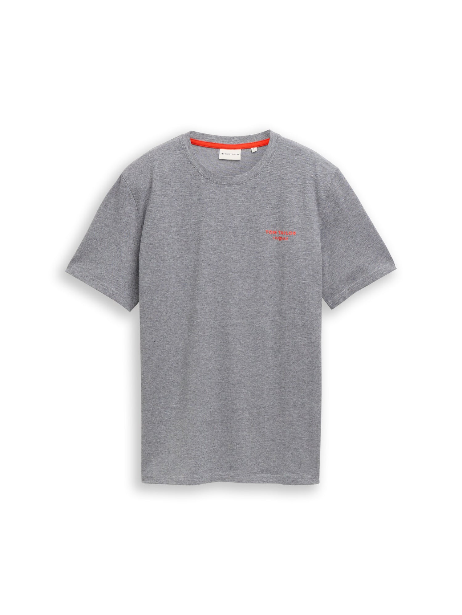 Piqué T-Shirt in Melange-Optik