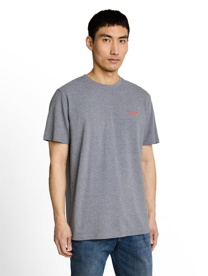 Piqué T-Shirt in Melange-Optik