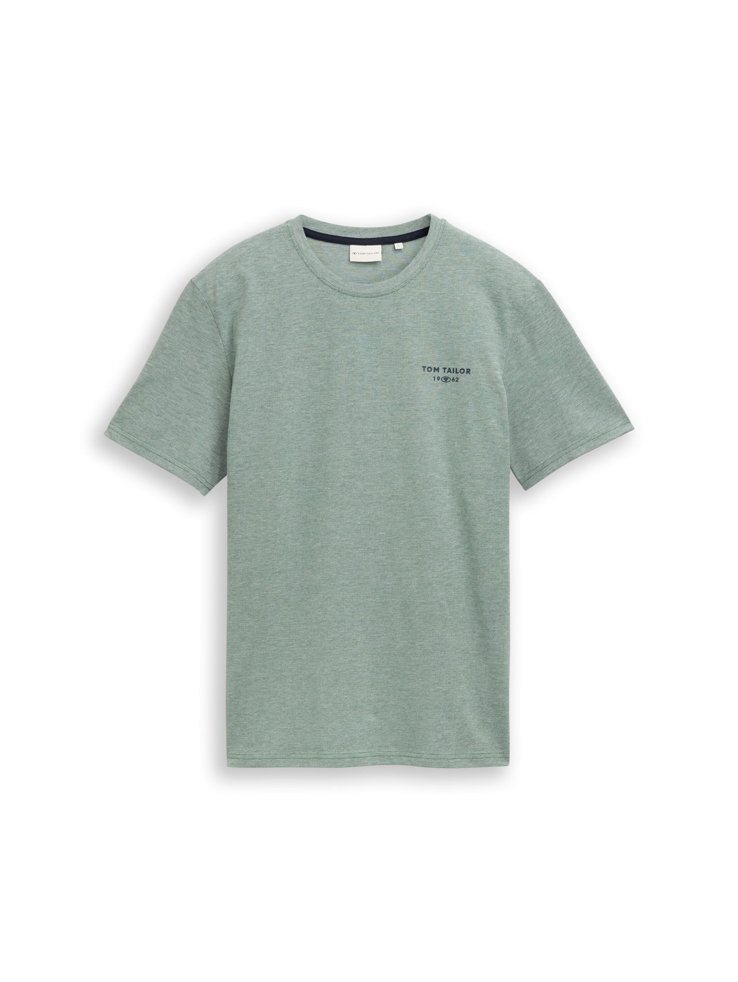 Piqué T-Shirt in Melange-Optik
