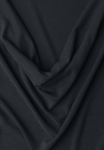 Silk-Look Top mit Wasserfall-Ausschnitt