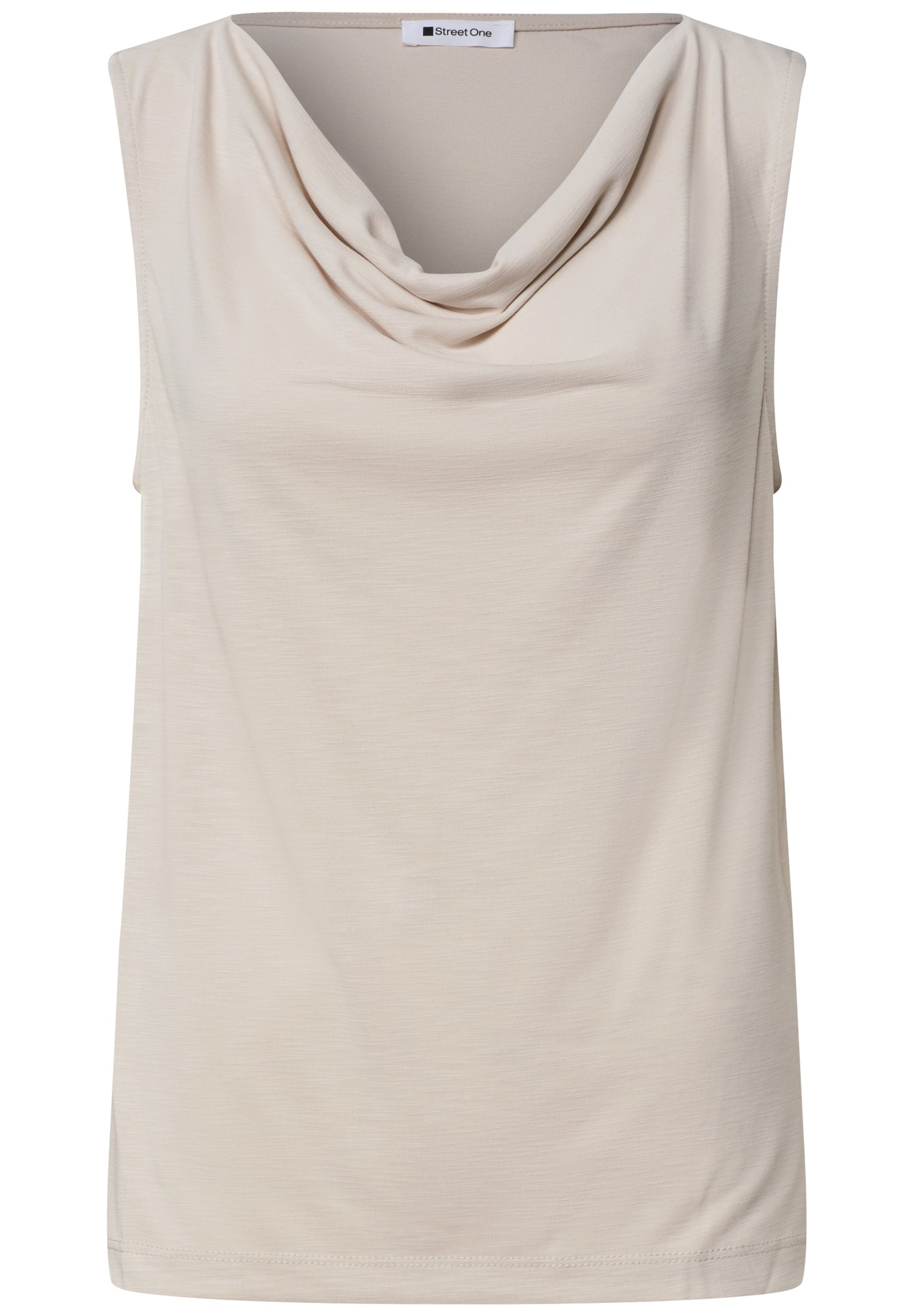 Silk-Look Top mit Wasserfall-Ausschnitt