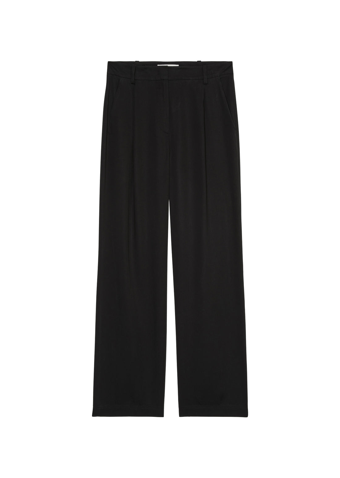 Fließende Bundfaltenhose straight