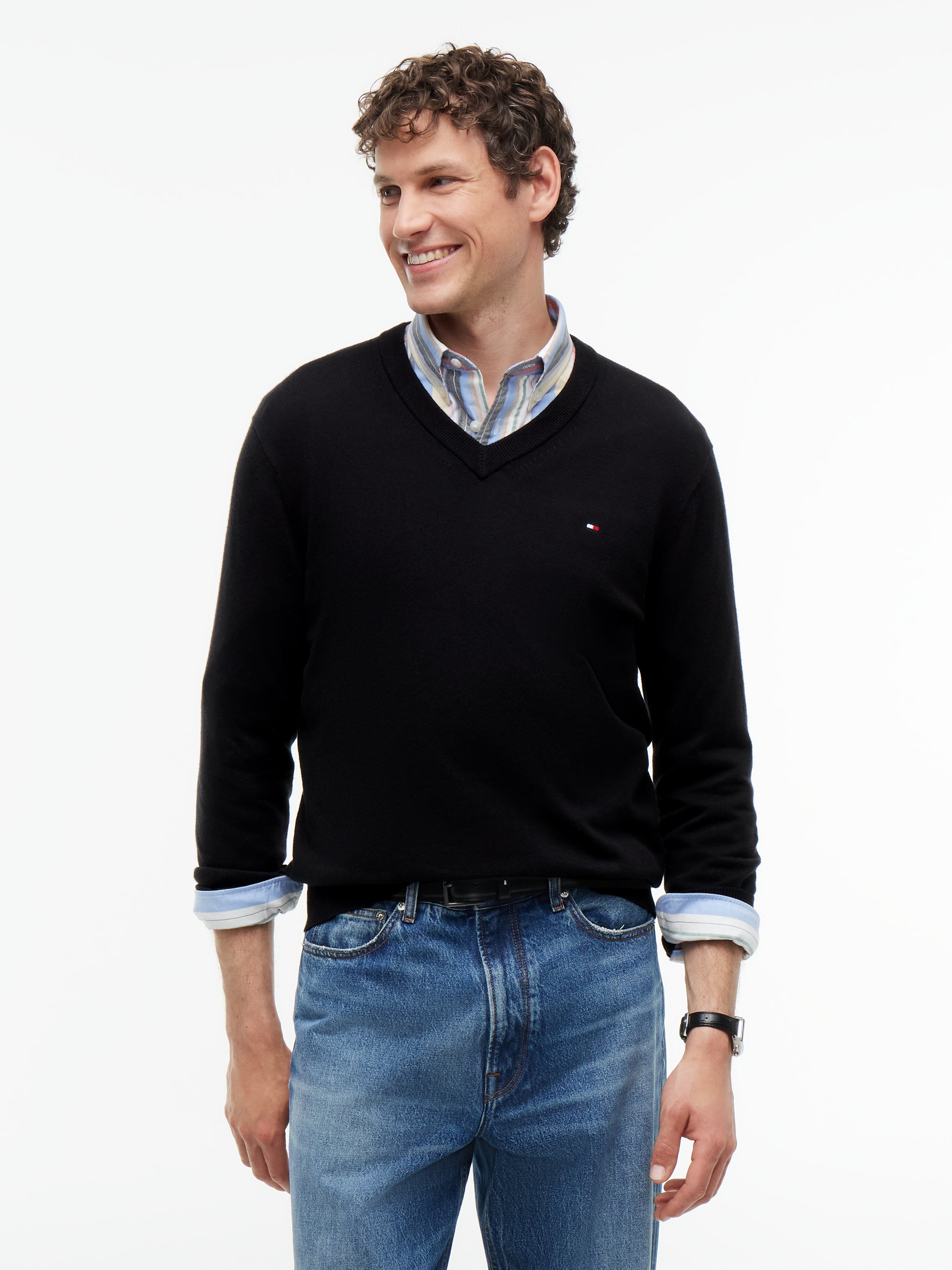 PIMA ORG CTN CASHMERE V NECK