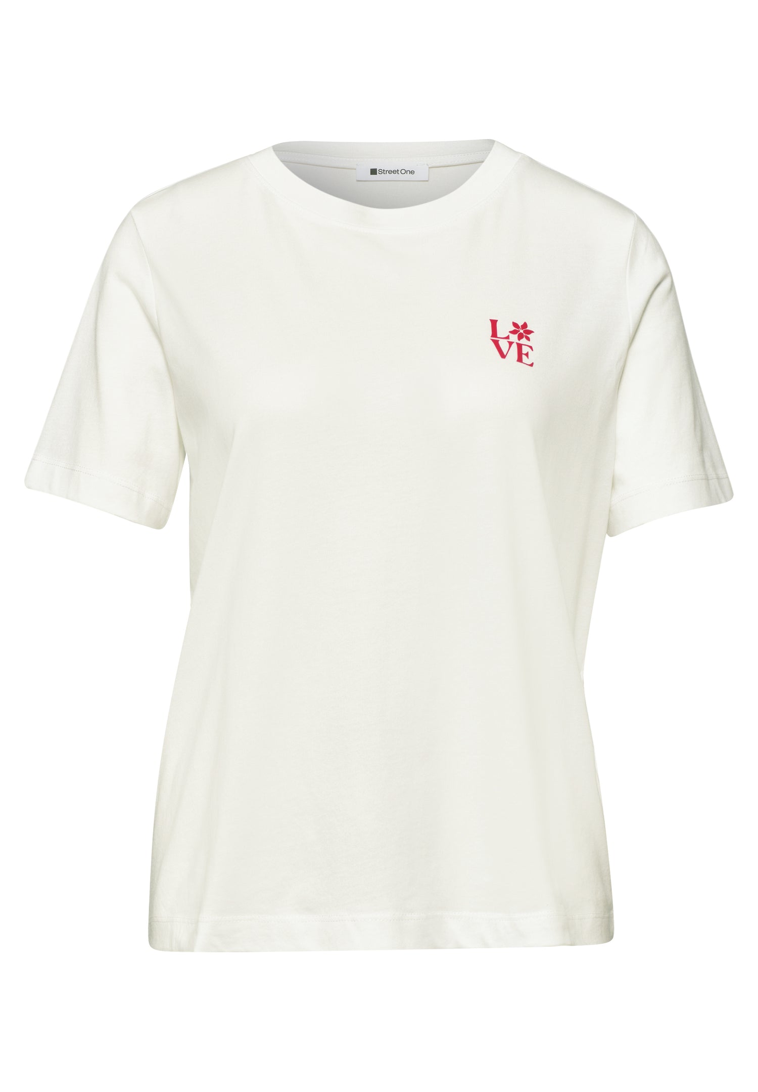 T-Shirt mit Rundhals und Printdetail
