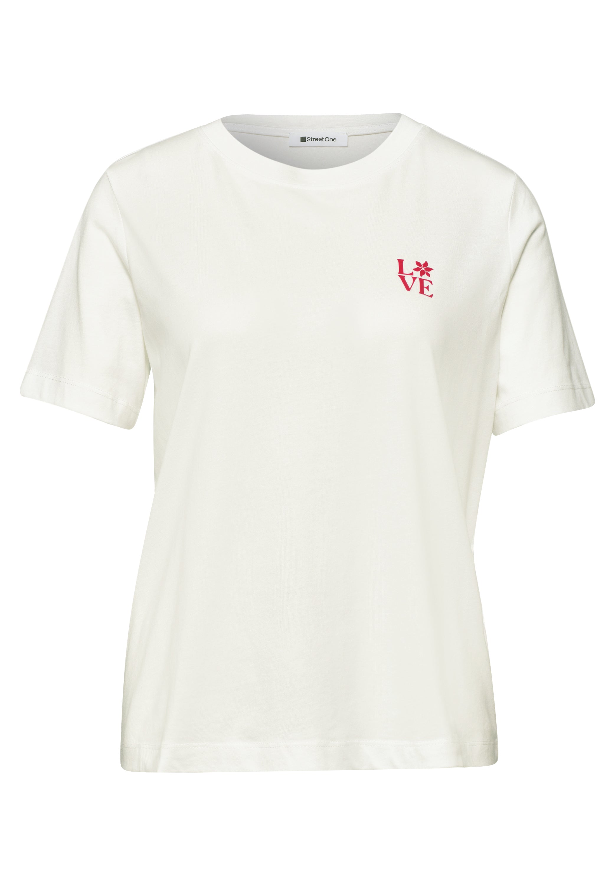T-Shirt mit Rundhals und Printdetail