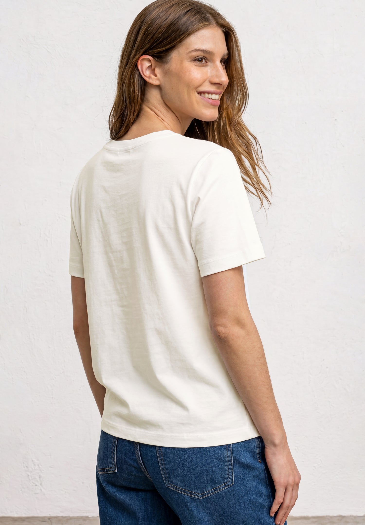 T-Shirt mit Rundhals und Printdetail