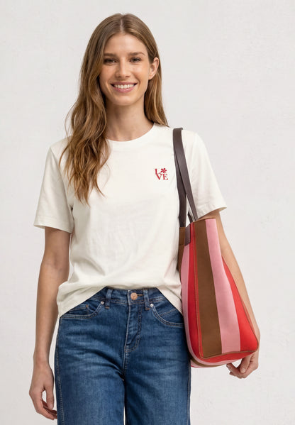 T-Shirt mit Rundhals und Printdetail