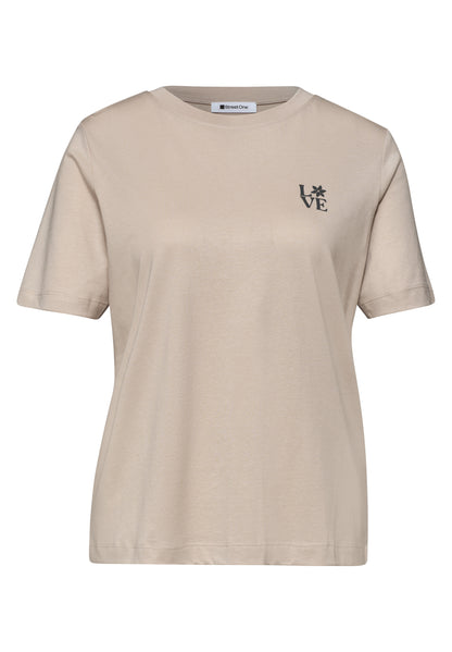 T-Shirt mit Rundhals und Printdetail