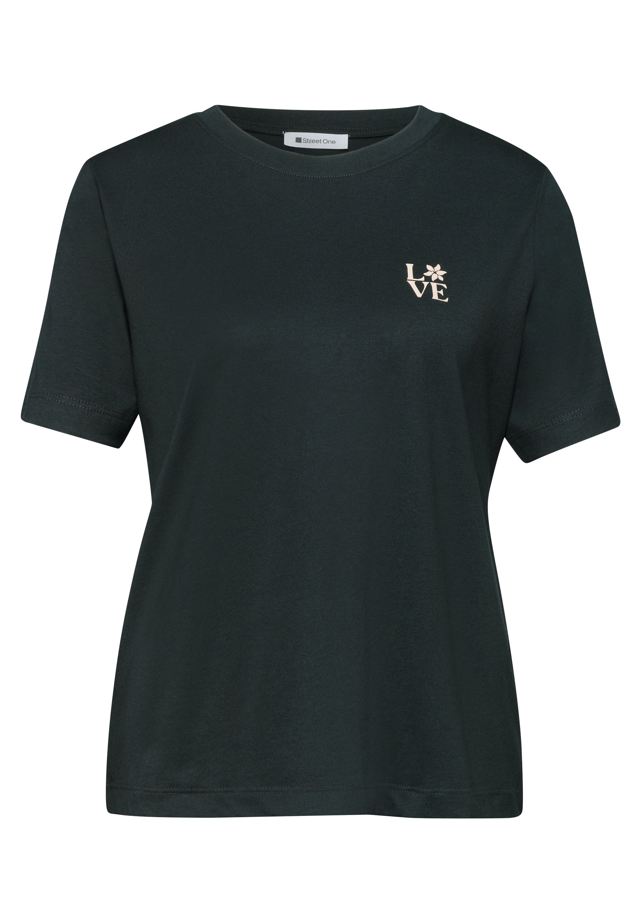 T-Shirt mit Rundhals und Printdetail