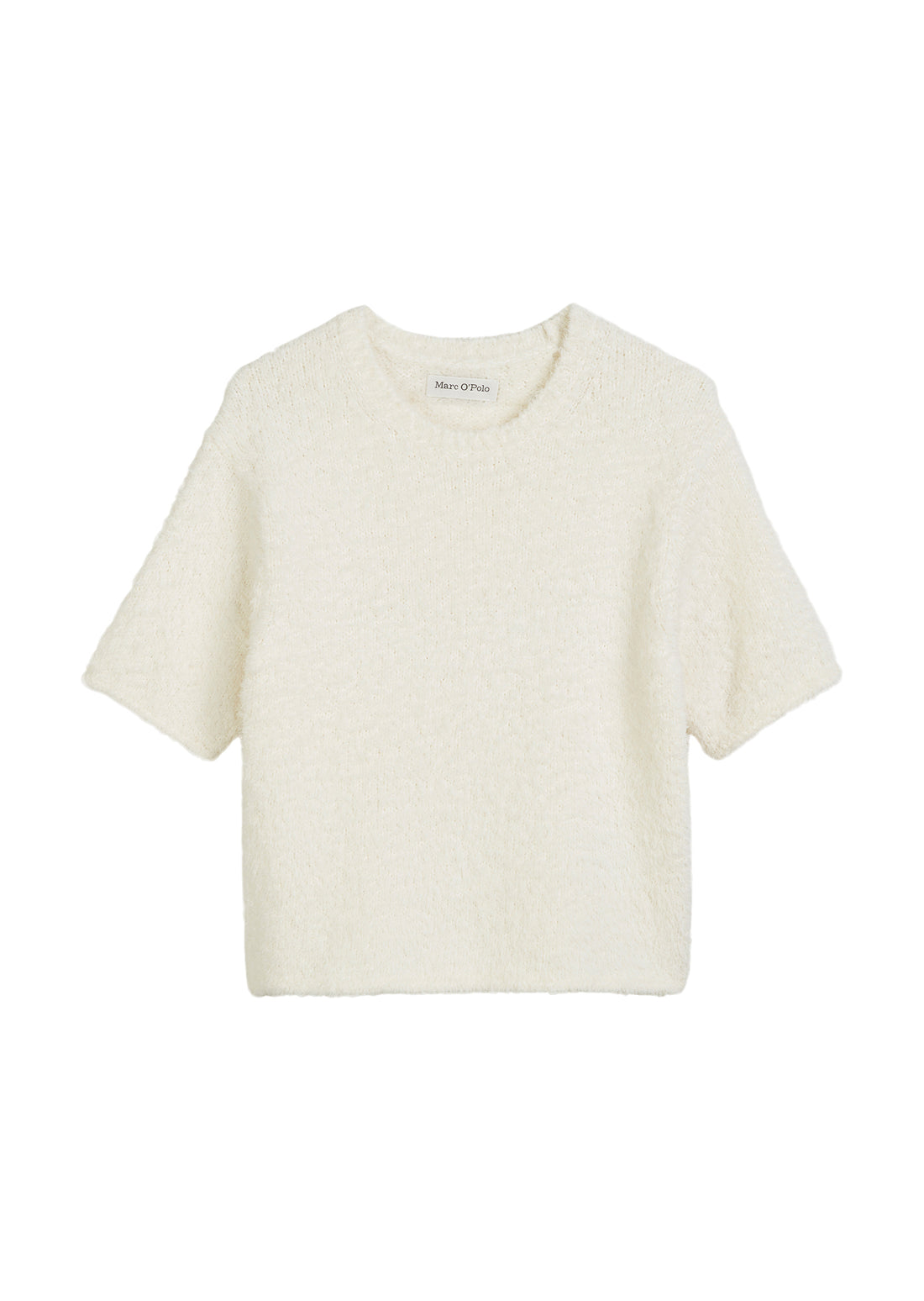 Fuzzy-Knit-Kurzarm-Pullover loose