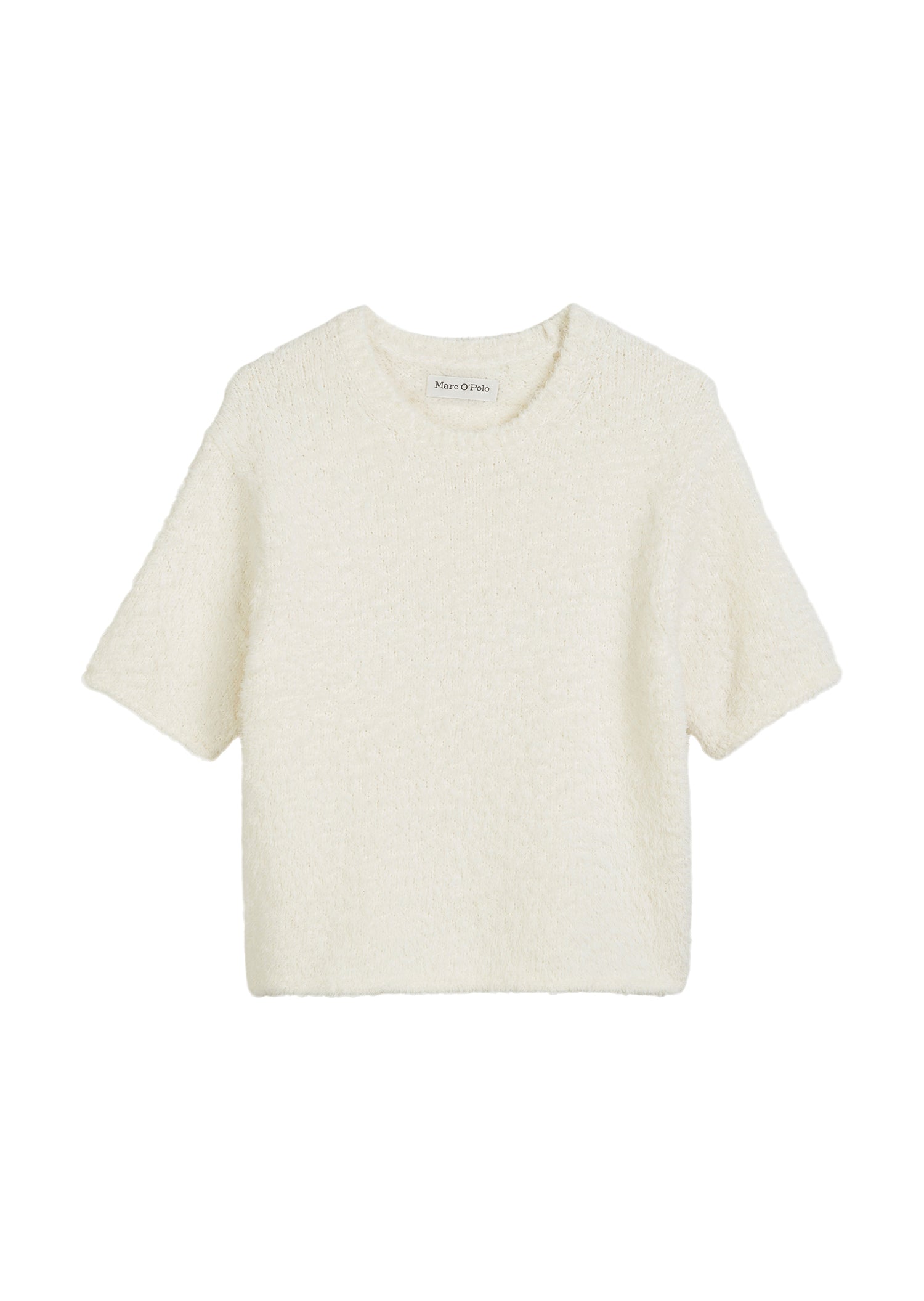 Fuzzy-Knit-Kurzarm-Pullover loose