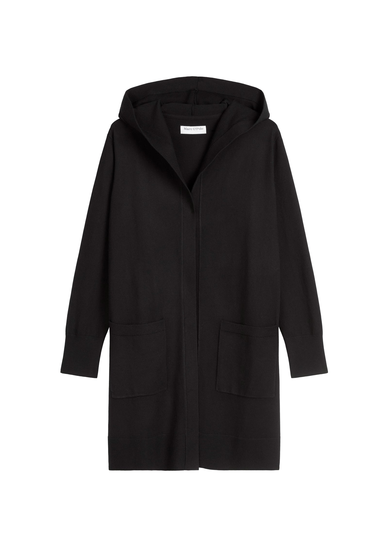 Long-Cardigan mit Kapuze relaxed