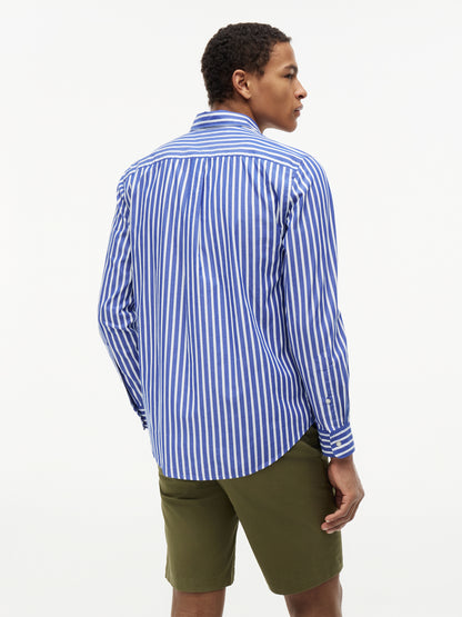 FLEX POPLIN SEASONAL STRIPE SHT