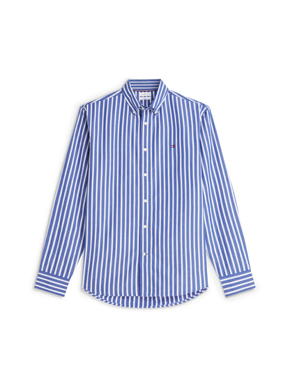 FLEX POPLIN SEASONAL STRIPE SHT