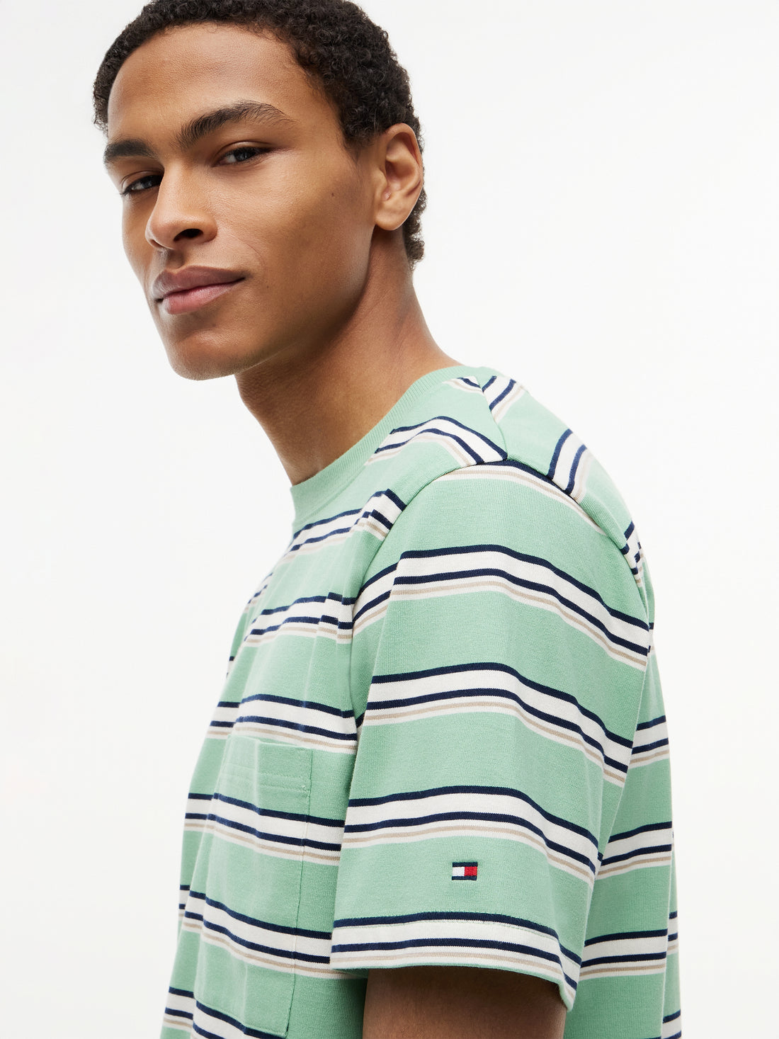 YARN DYE MULTISTRIPE RELAXED TEE
