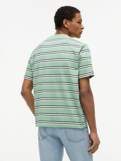 YARN DYE MULTISTRIPE RELAXED TEE