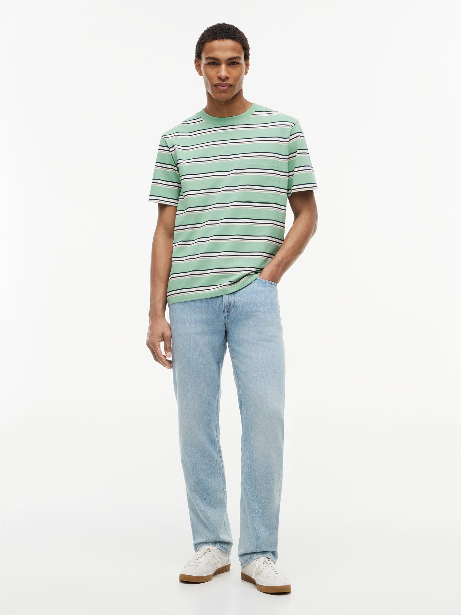 YARN DYE MULTISTRIPE RELAXED TEE