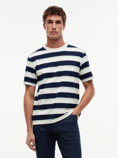 YARN DYE MULTISTRIPE RELAXED TEE