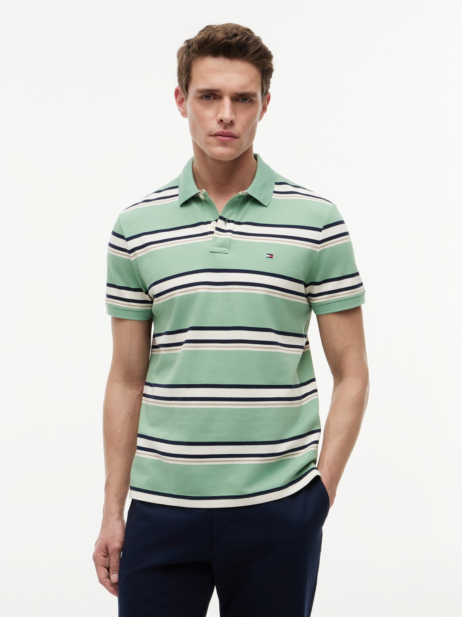 VARIED ROADMAP STRIPE REG POLO