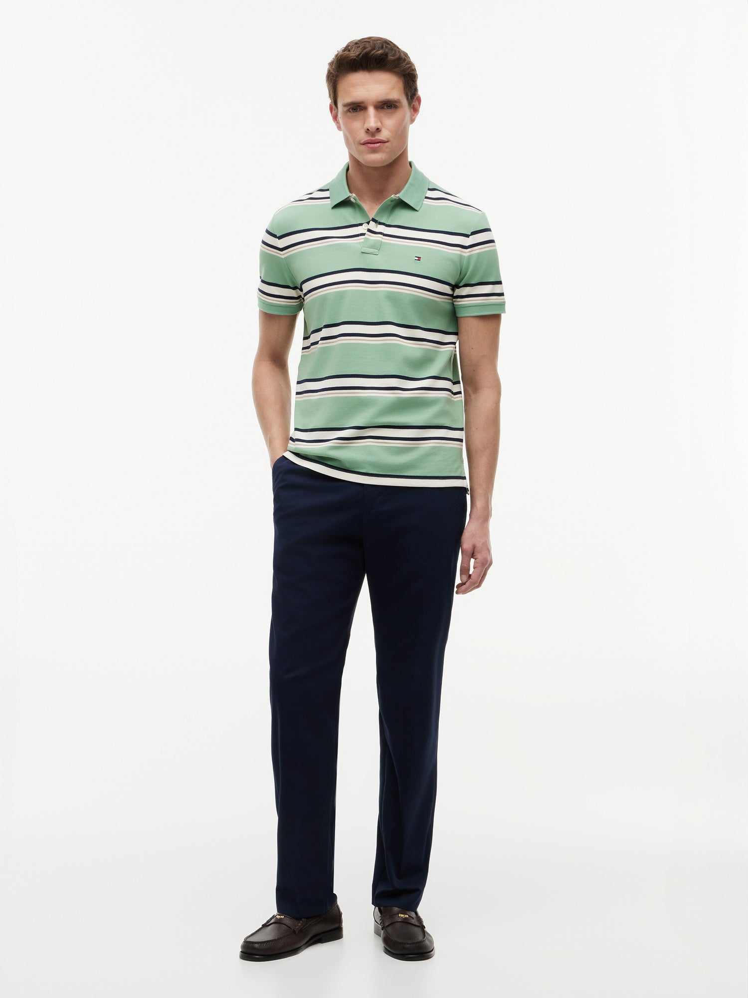 VARIED ROADMAP STRIPE REG POLO