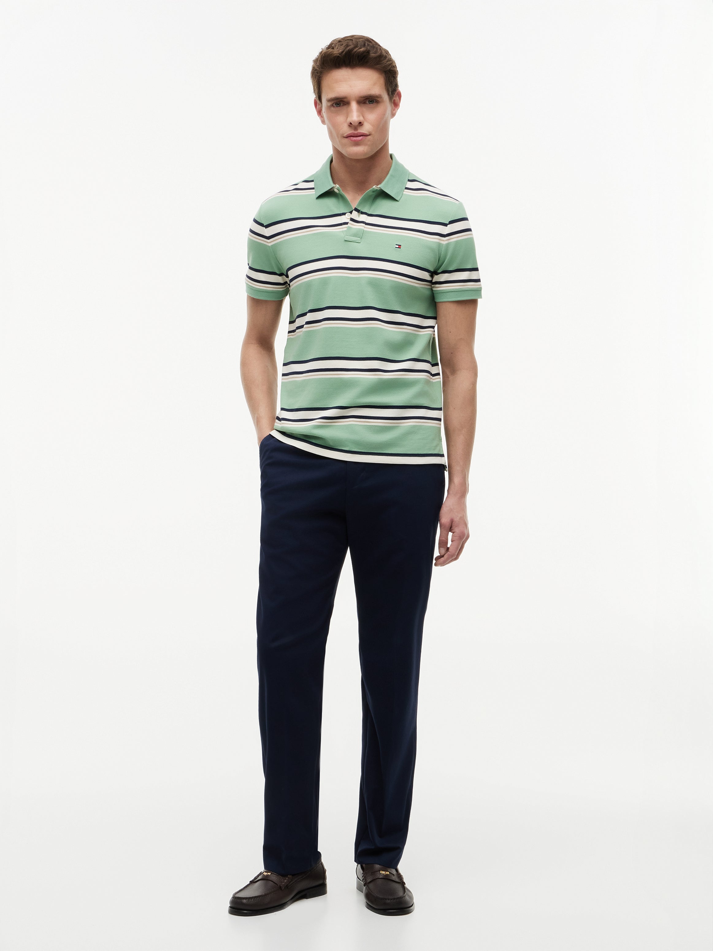 VARIED ROADMAP STRIPE REG POLO