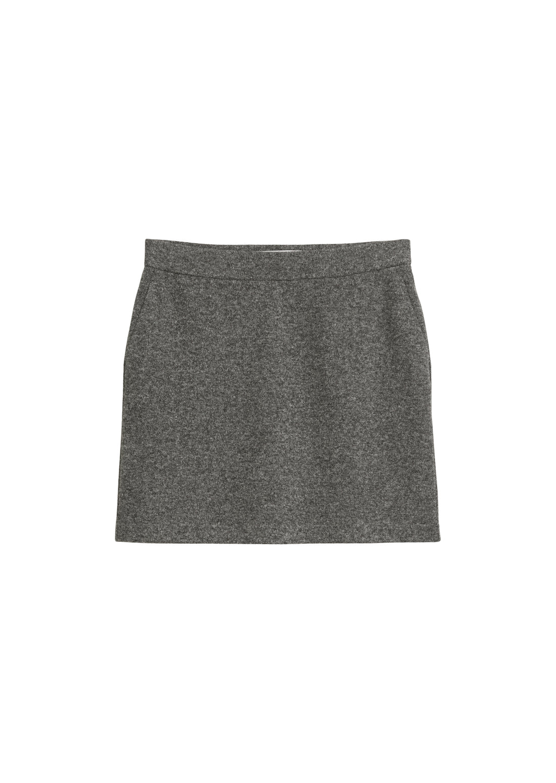 Tweedjersey-Minirock slim