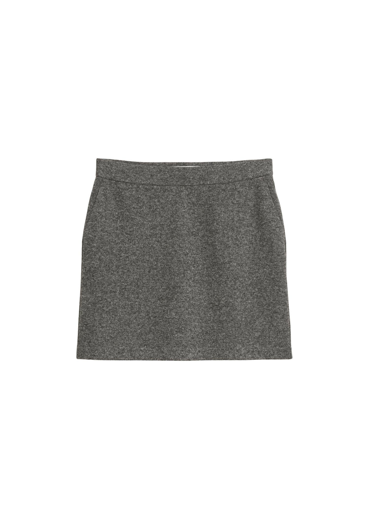 Tweedjersey-Minirock slim