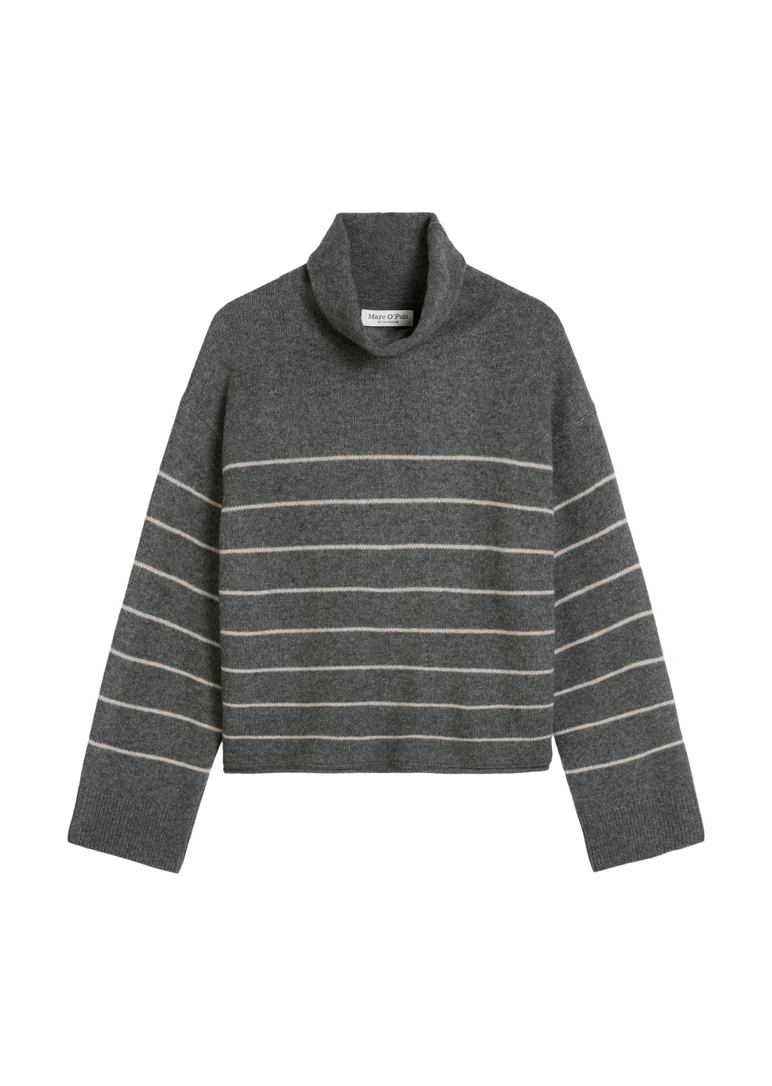 Gestreifter Rollkragenpullover relaxed