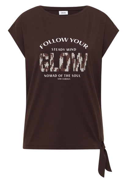 Dropped Shoulder Shirt mit Knotendetail