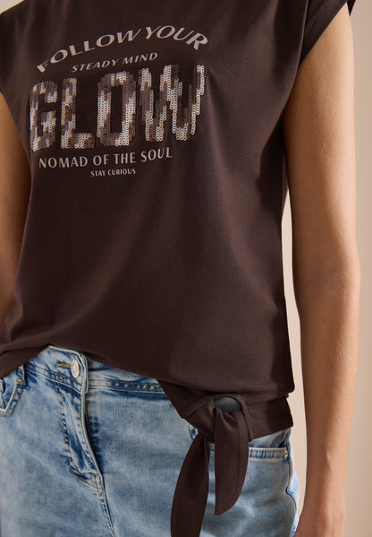 Dropped Shoulder Shirt mit Knotendetail