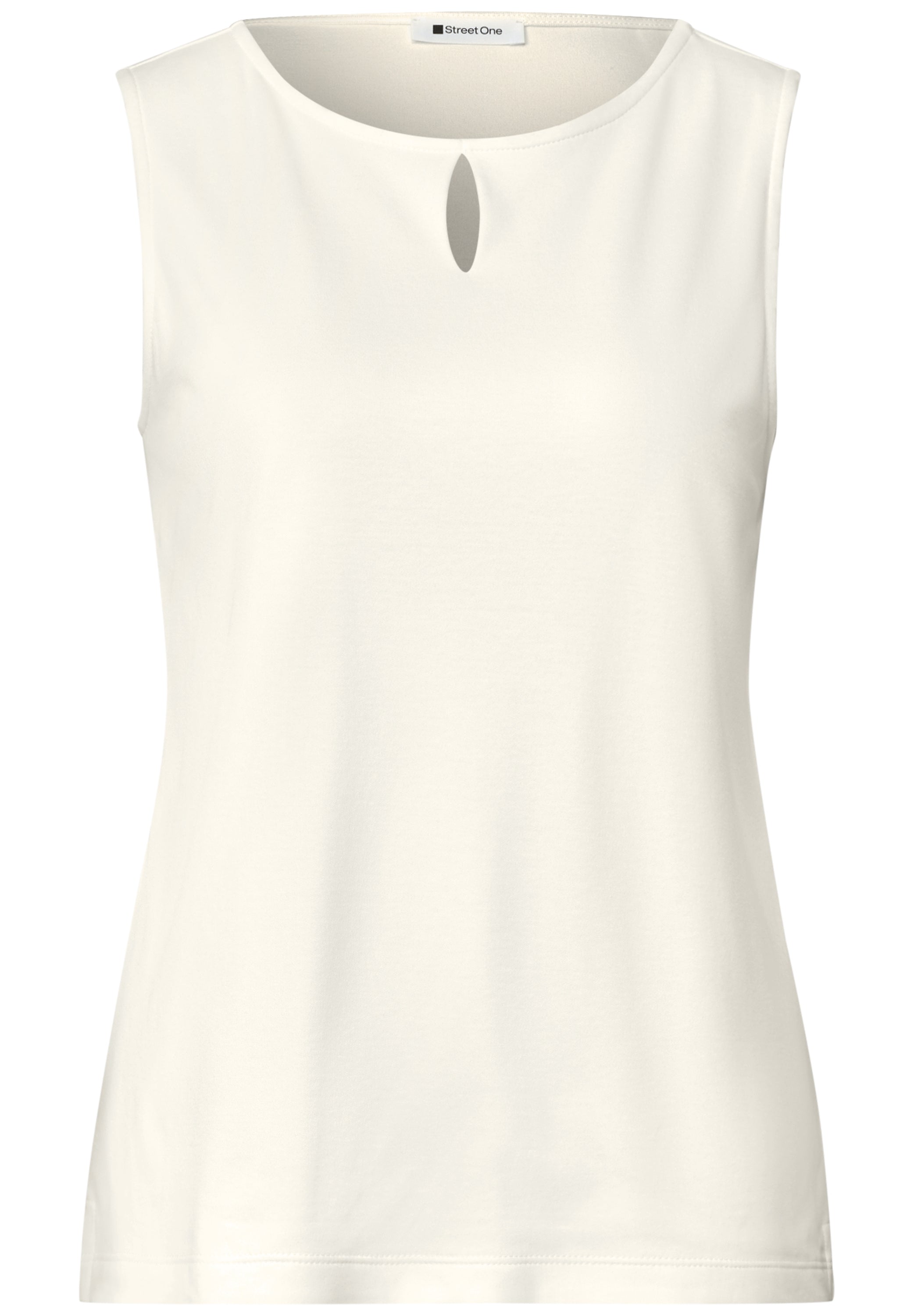 Top mit Rundhals und Cut-Out-Detail