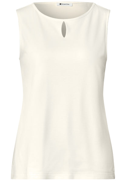 Top mit Rundhals und Cut-Out-Detail