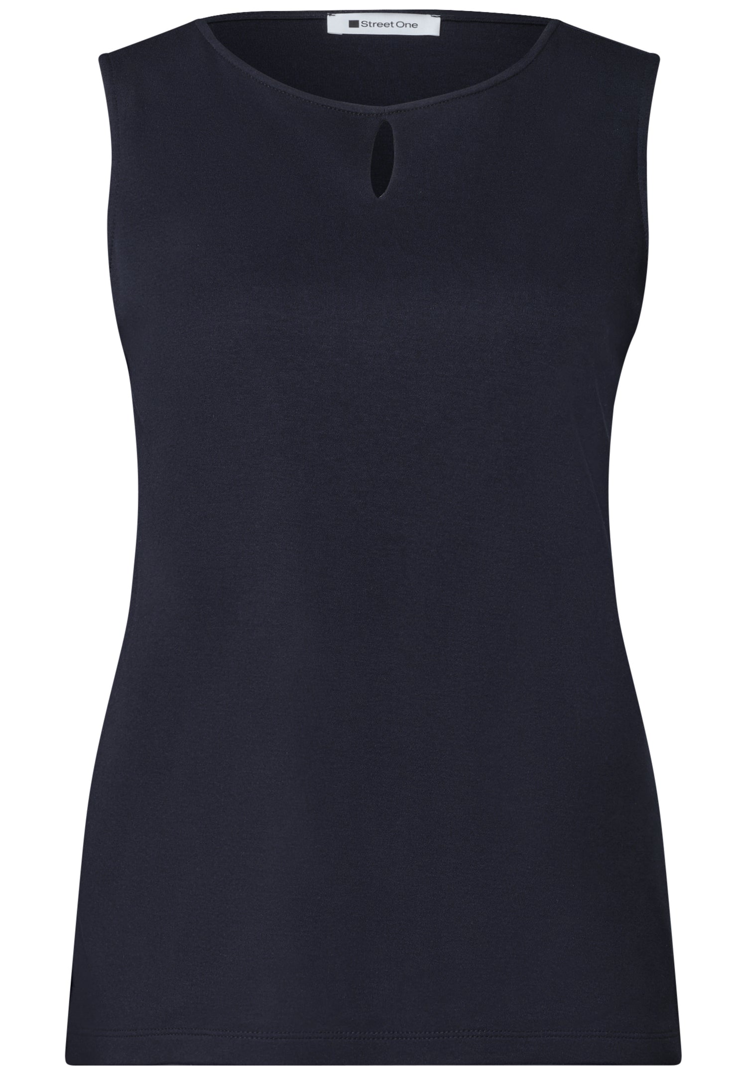 Top mit Rundhals und Cut-Out-Detail