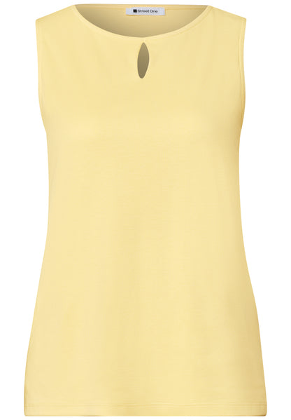Top mit Rundhals und Cut-Out-Detail