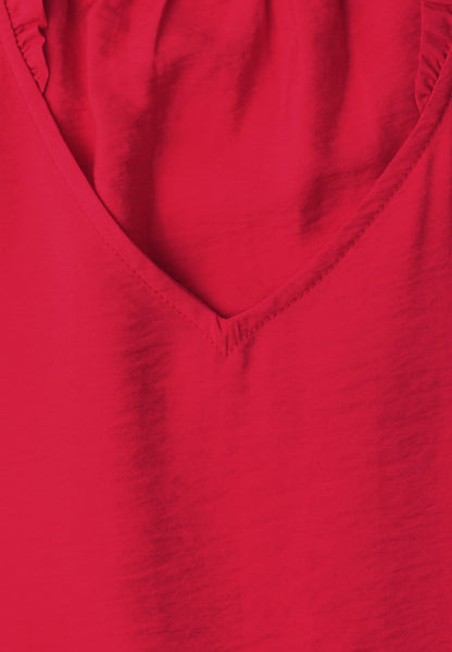Blusentop mit V-Neck und Rüschen