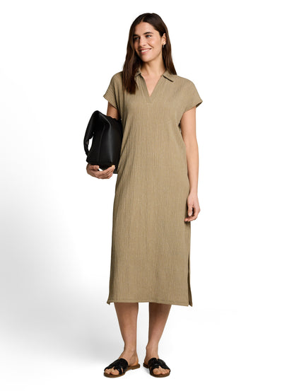 Midi-Kleid mit Polokragen