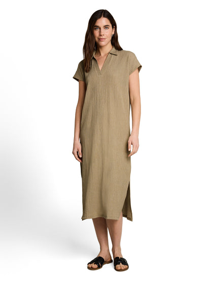 Midi-Kleid mit Polokragen