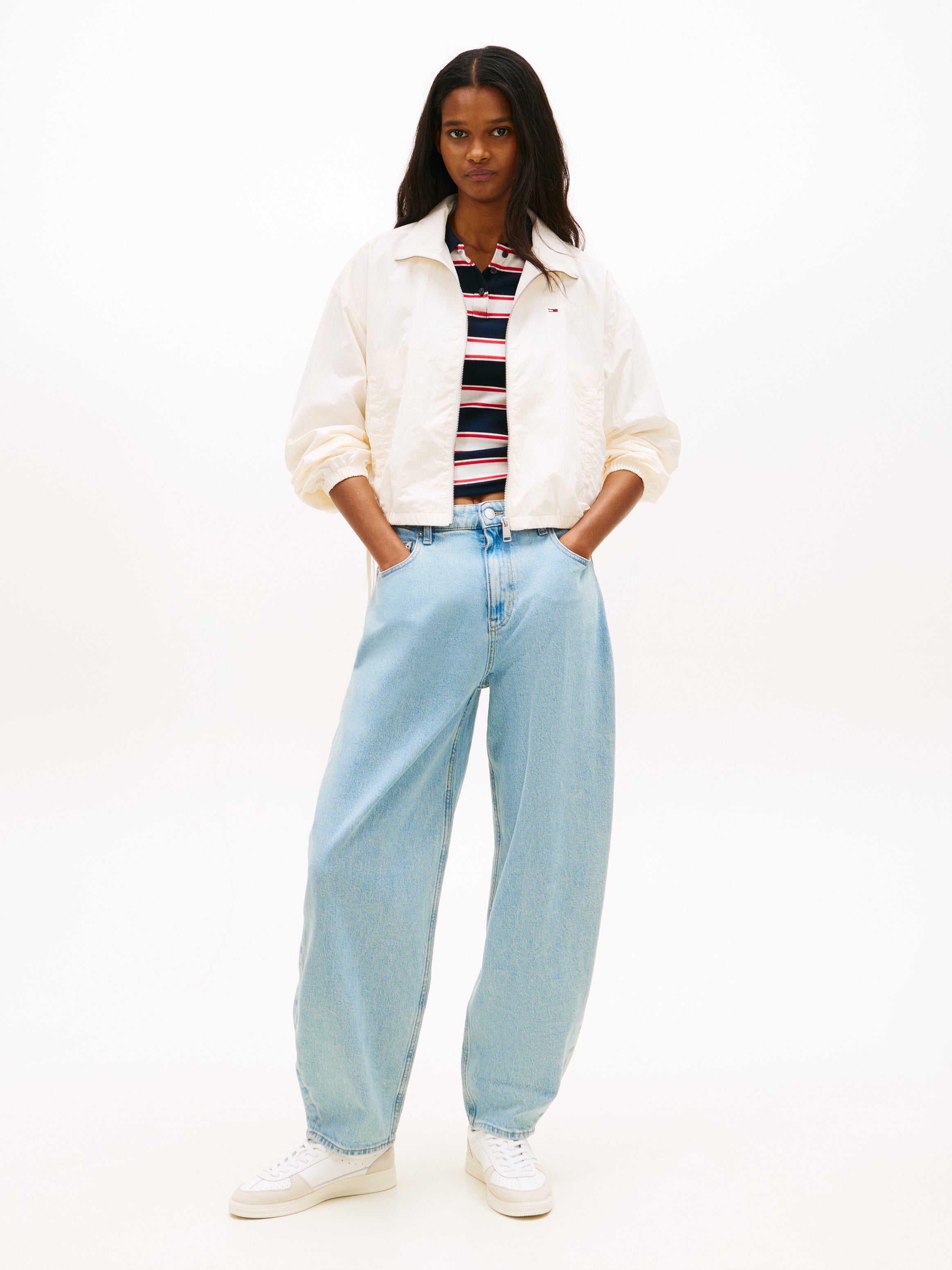 Faded Balloon Tapered Leg Jeans