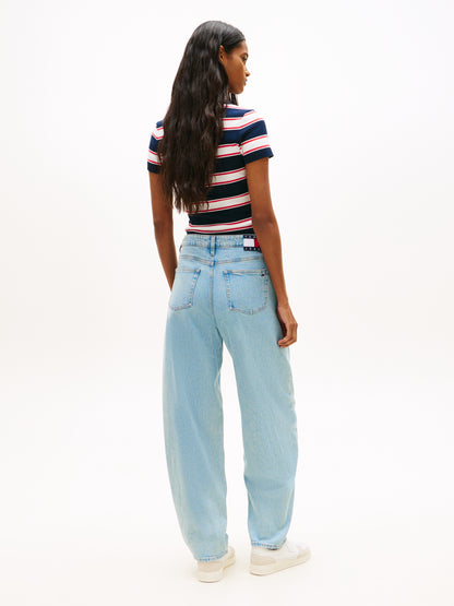 Faded Balloon Tapered Leg Jeans