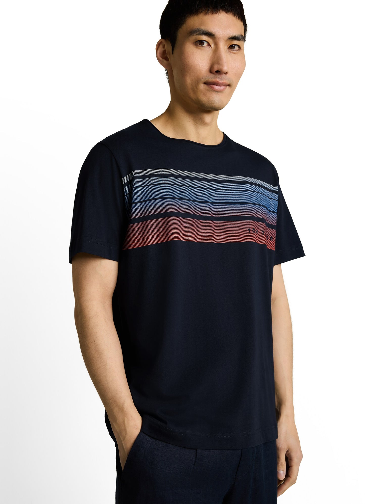 T-Shirt mit Print auf der Brust
