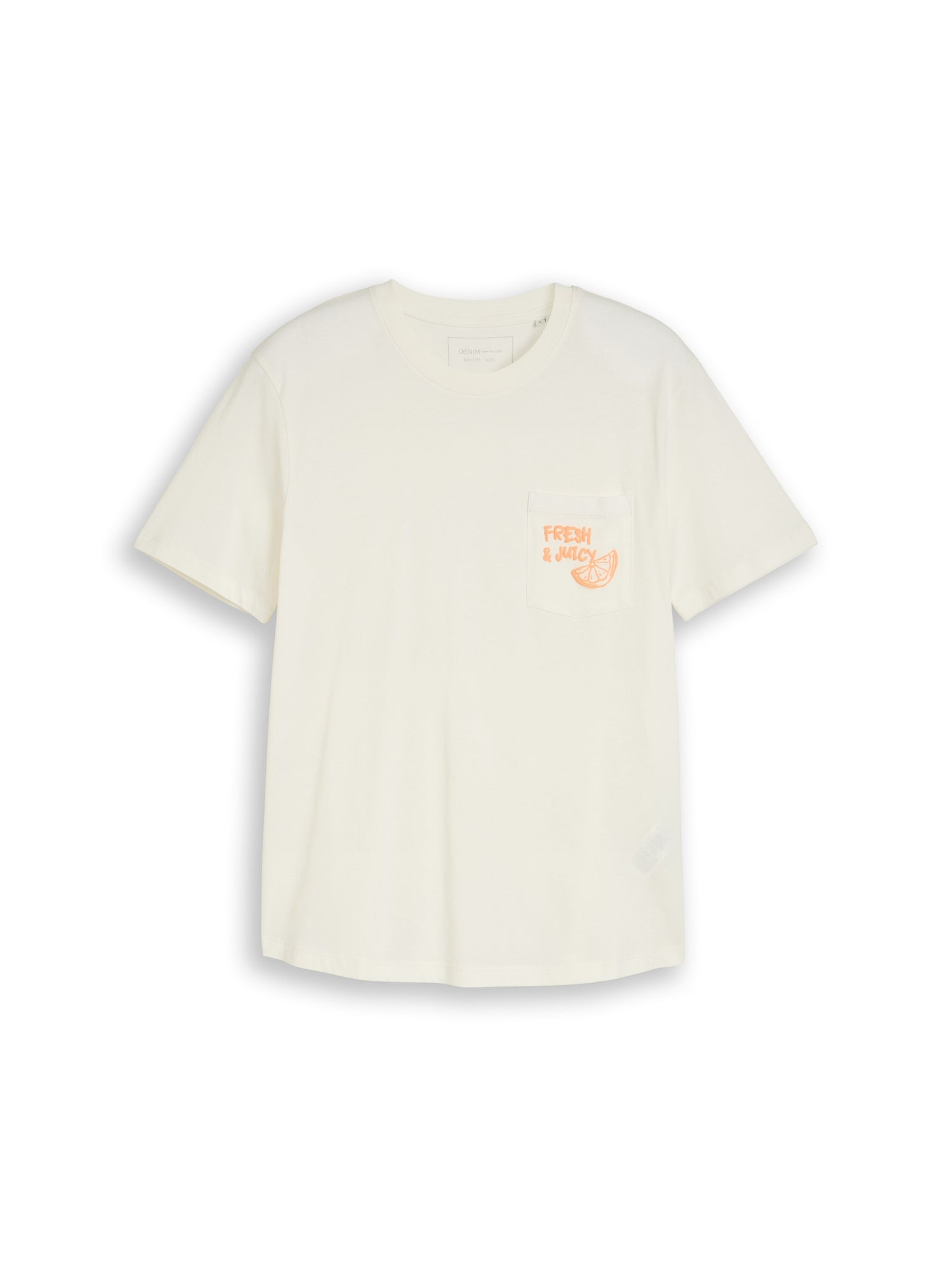 T-Shirt mit Brusttasche mit Print