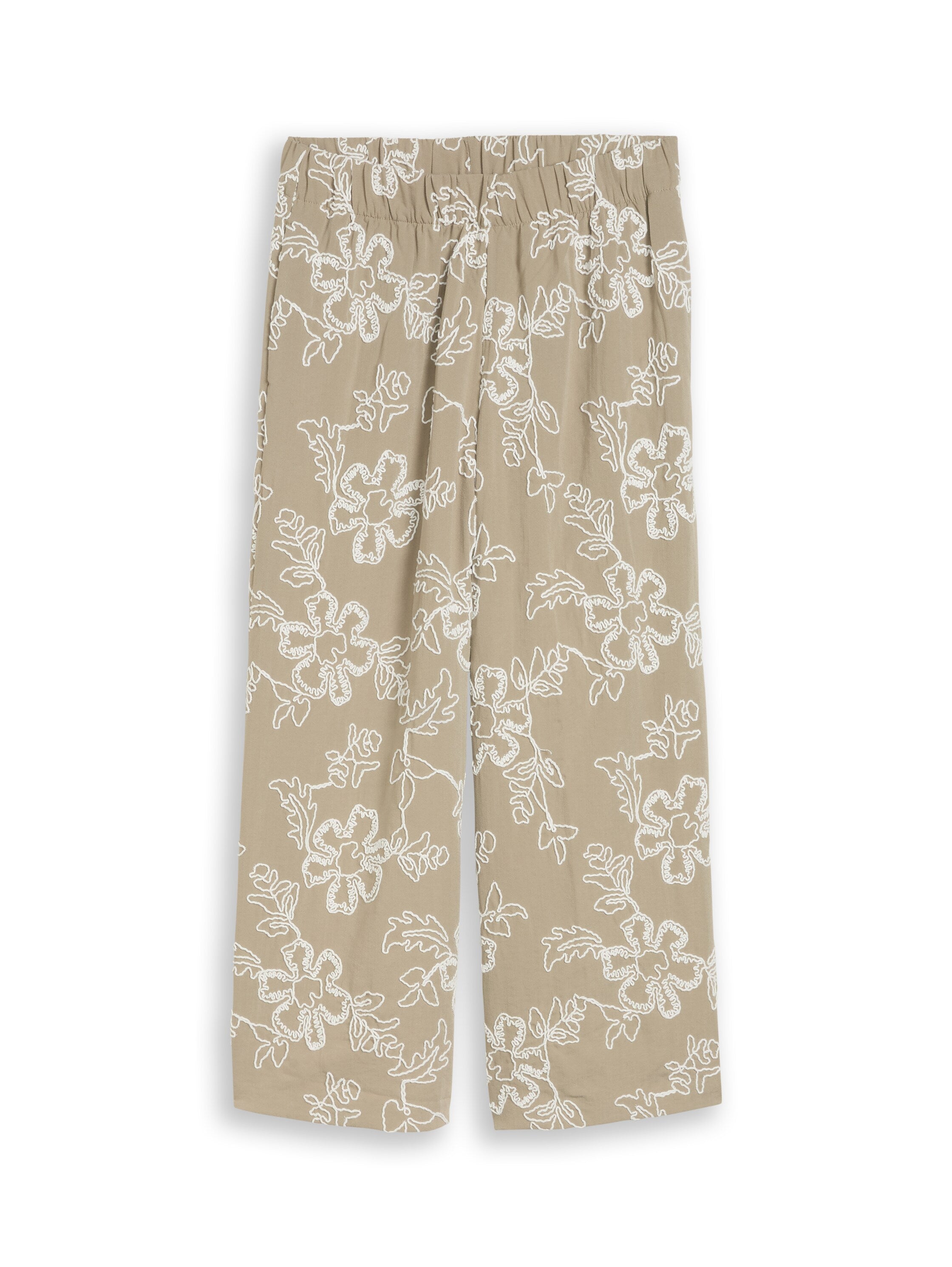 Culotte Hose mit Blumen-Stickerei