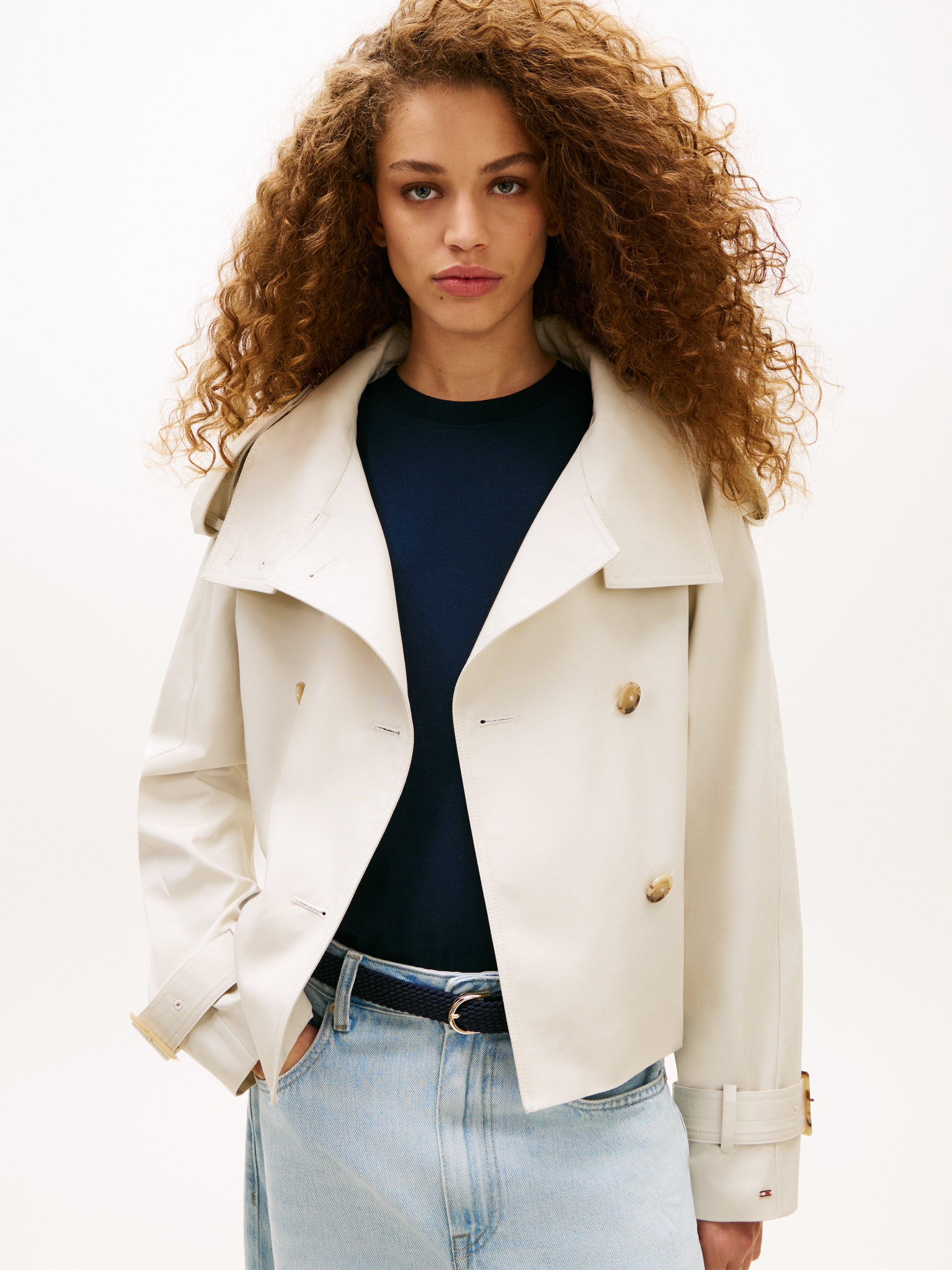 Water Repellent Short Trench Jacket