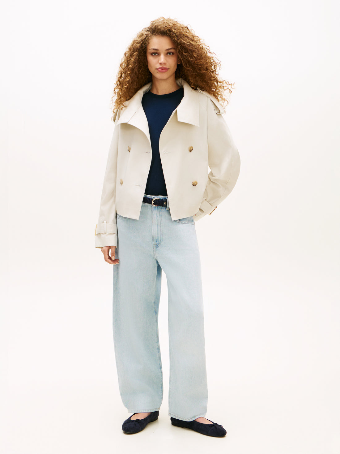 Water Repellent Short Trench Jacket