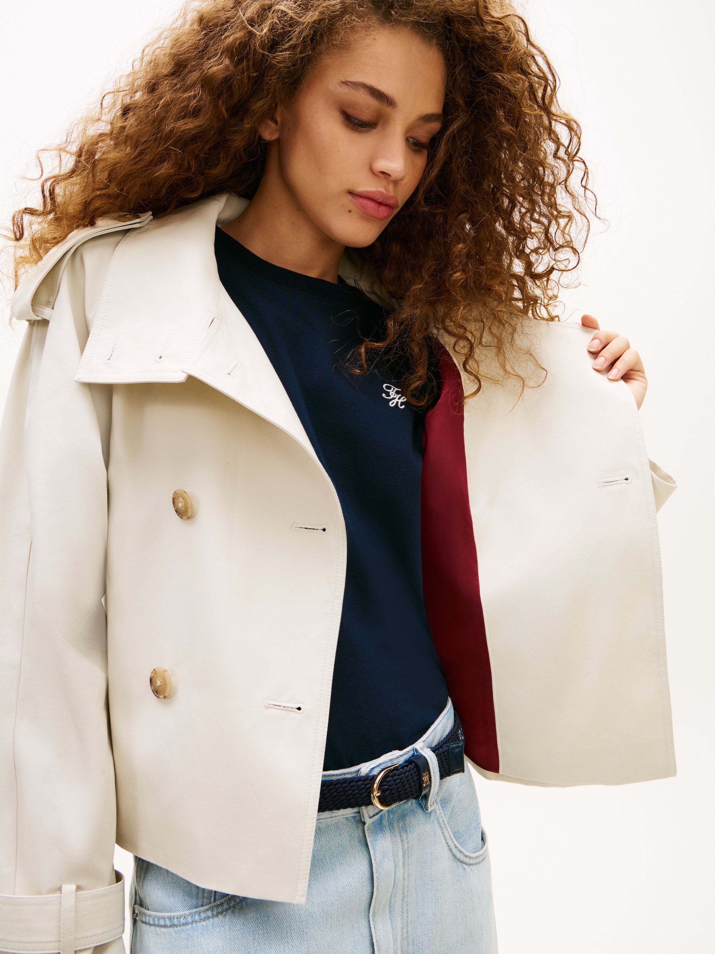 Water Repellent Short Trench Jacket