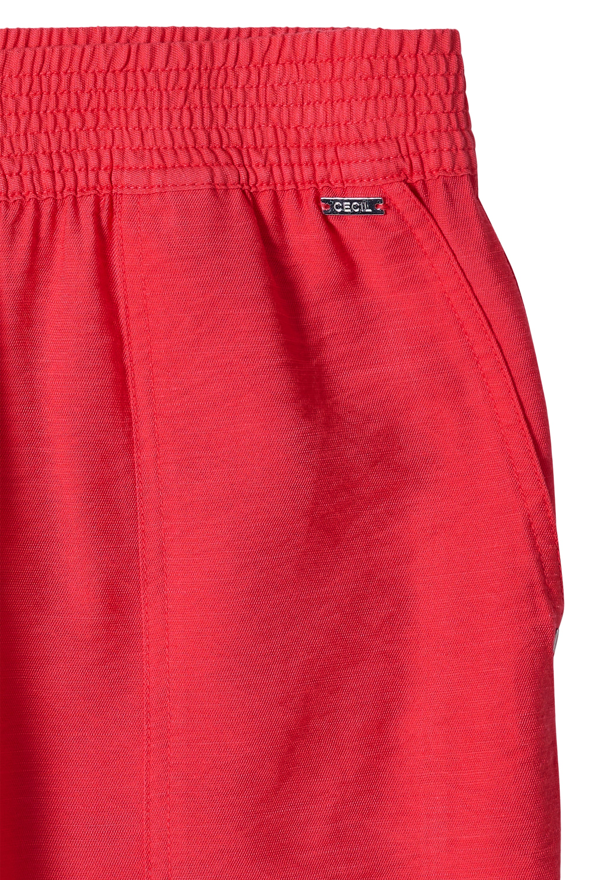 Mid Waist Slim Leg Hose im Loose Fit