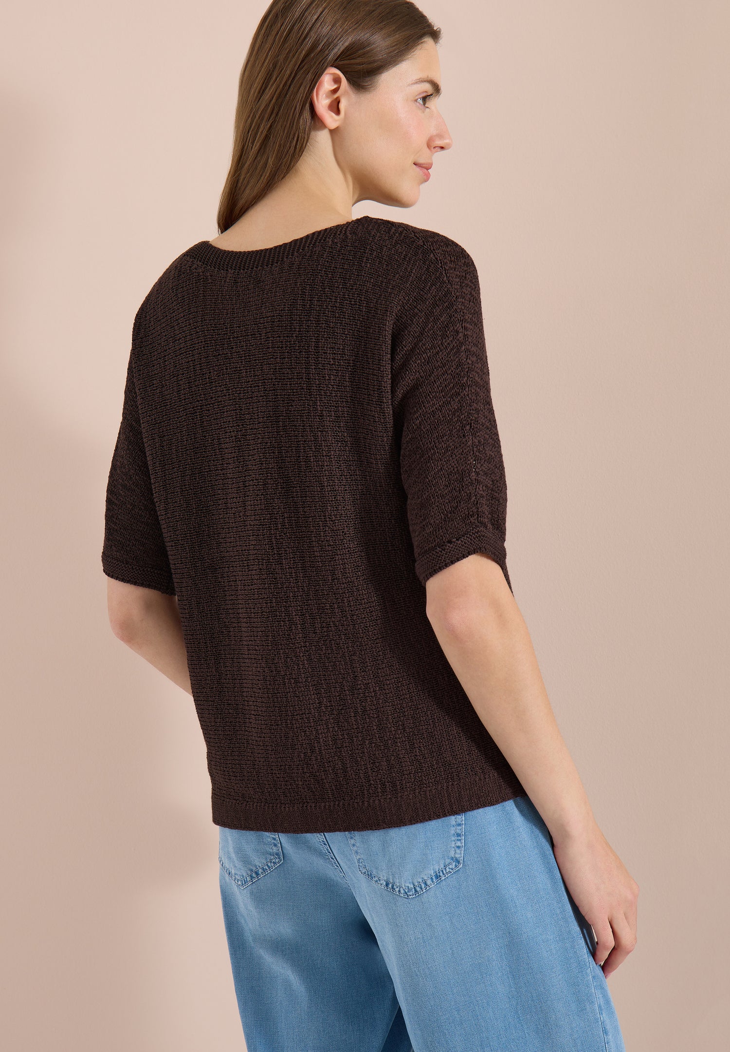 Dolman Pullover mit U-Boot-Ausschnitt