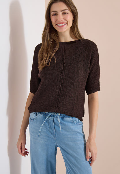 Dolman Pullover mit U-Boot-Ausschnitt